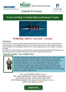 Lunch & Learn – Team Coaching: Creating High-performance Teams