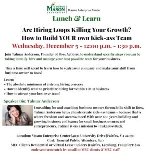 Lunch & Learn – Are Hiring Loops Killing Your Growth? How to Build YOUR own Kick-ass Team